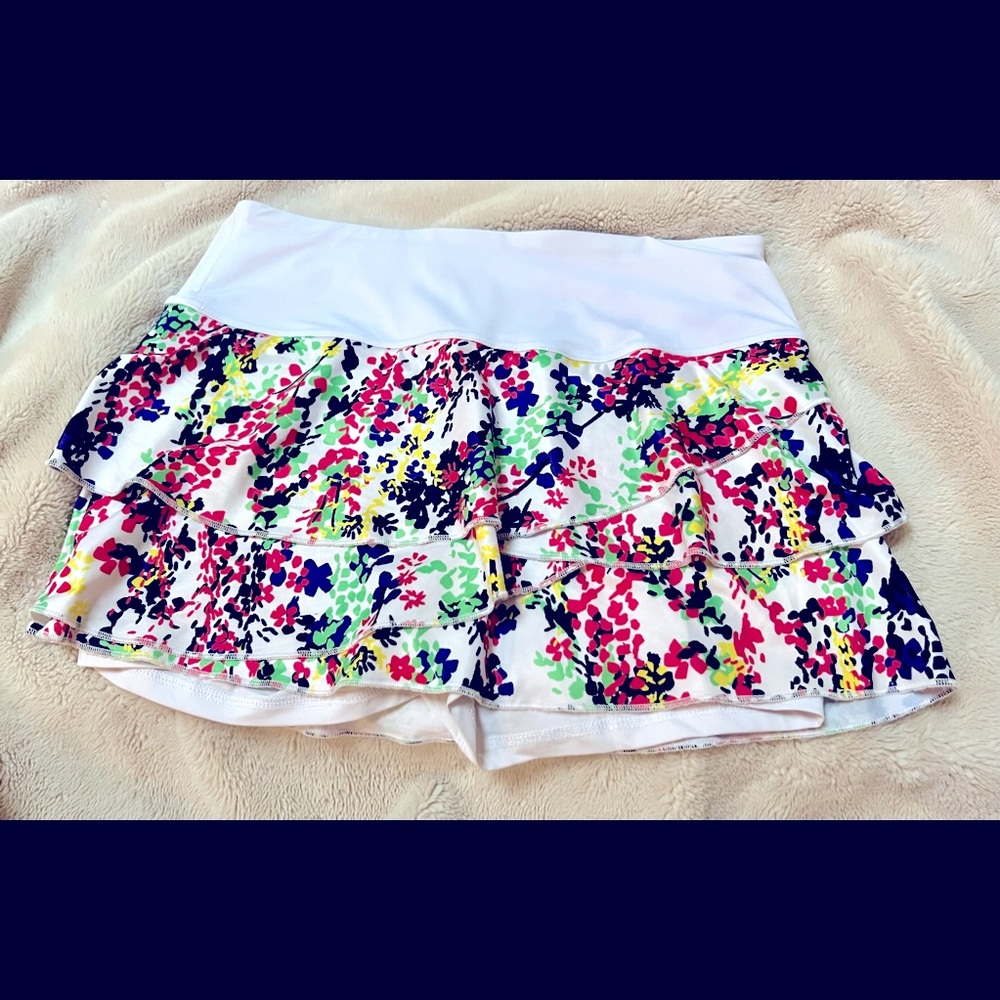 Fila Pickleball Tiered Printed Skort Multicolor Floral) - LIKE NEW